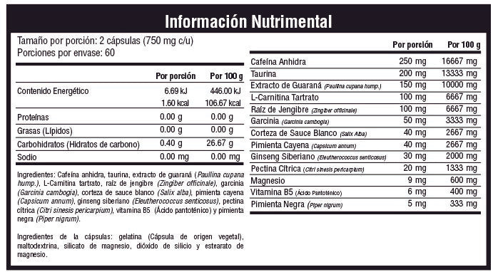 LIPO FIT - TERMOGENICO ( 120 Caps ) - MuscleFit